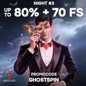 Kod promocyjny GHOSTSPIN w Brionis Casino: do 80% + 70 FS w grze Monster Hunt