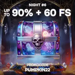 Kod promocyjny PUMPKIN22 w Brionis Casino: do 90% + 60 FS w grze Beast Band